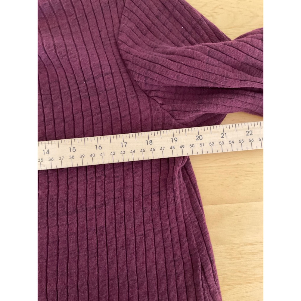 Cato Womens Burgundy Ribbed Ring Keyhole Neck 3/4 Sleeve Knit Top Plus 18/20W - Picture 6 of 8